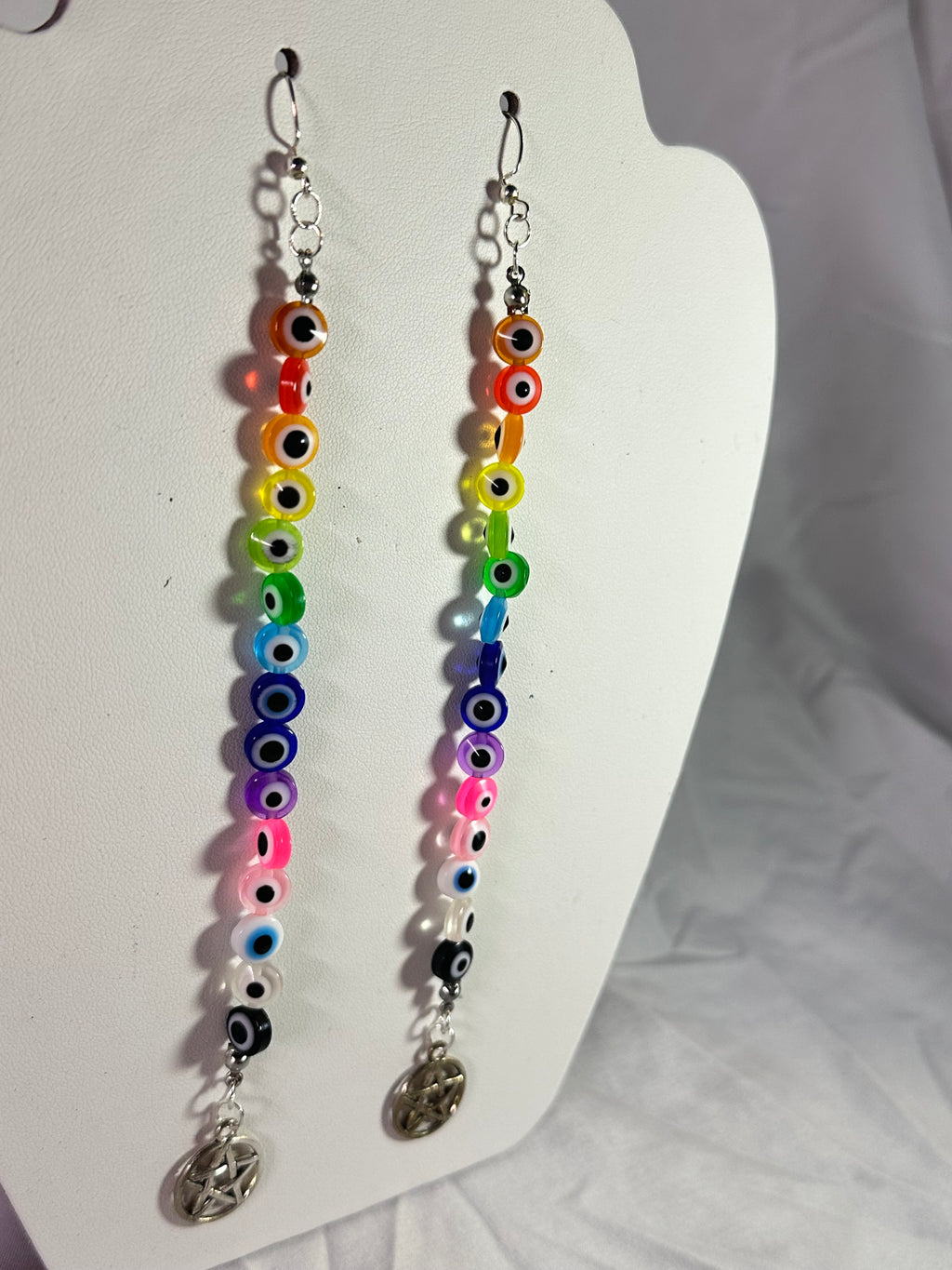 Minor Rainbow Evil Eye Earrings