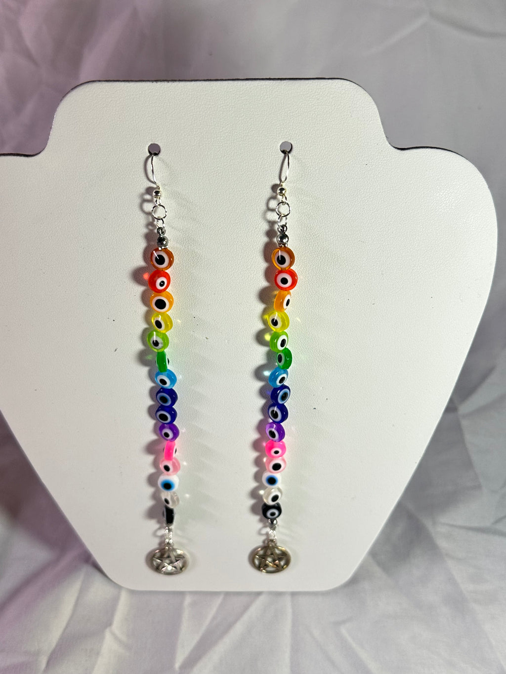 Minor Rainbow Evil Eye Earrings