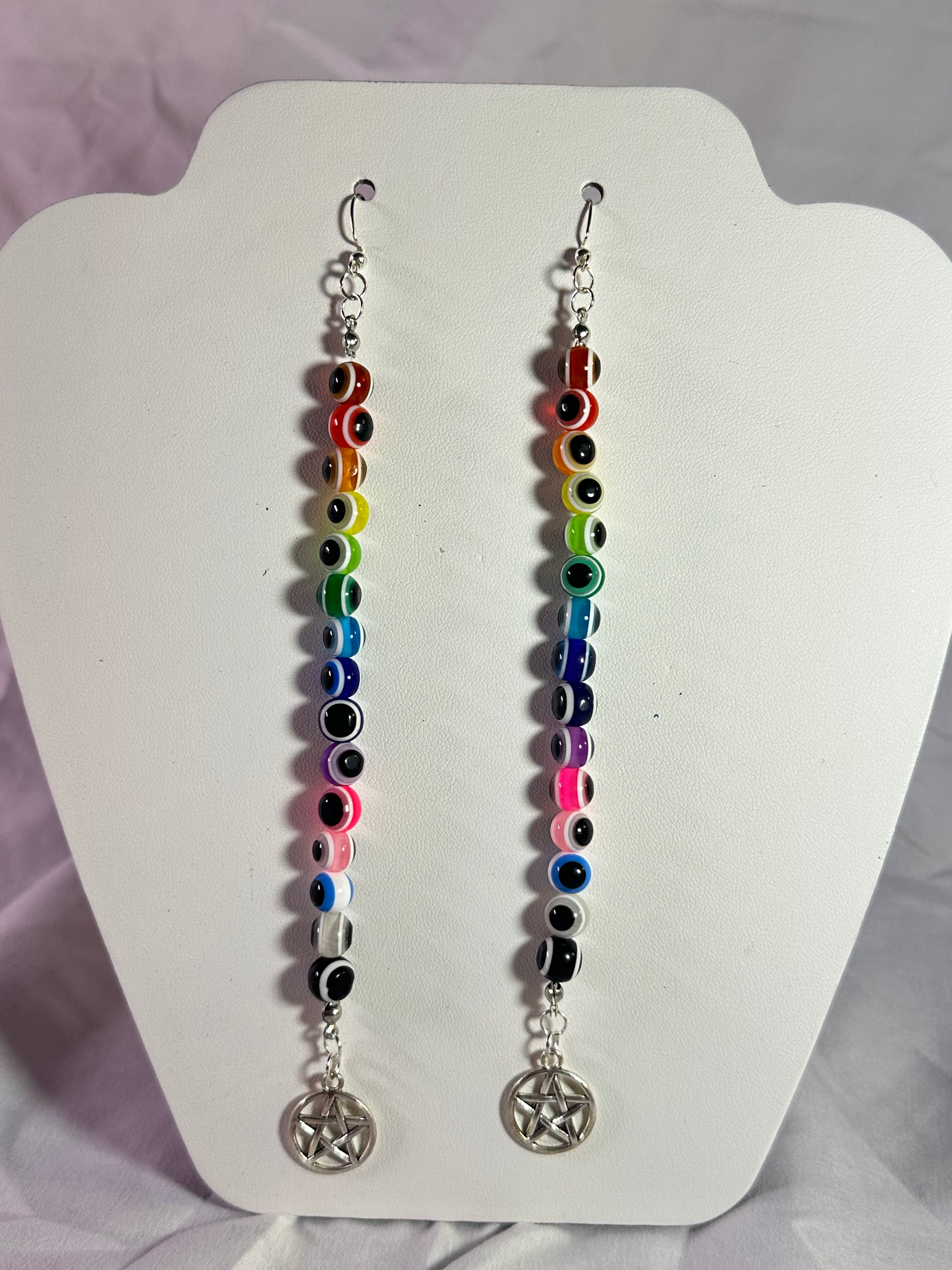 Major Rainbow Evil Eye Earrings